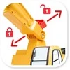 FALK Koparka JCB Modelis Su Rotuojančia Žarna Geltona