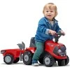 FALK Baby Case IH Ride-On Raudona with Trailer + Accessories for ages 12 months and up