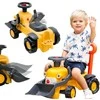 FALK Komatsu Ride-on Tractor Excavator with Bucket and Horn 1-3 Years