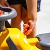 Vaikiškas važiuojamas traktorius su kaušu ir priekaba FALK