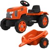 FALK Kubota pedalų traktorius su priekaba ir atidaromu stogu, 2-6 metų vaikams