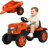FALK Kubota pedalų traktorius su priekaba ir atidaromu stogu, 2-6 metų vaikams