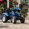 Vaikiškas pedalinis traktorius FALK New Holland su priekaba mėlynas