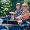 Vaikiškas pedalinis traktorius FALK New Holland su priekaba mėlynas