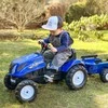 FALK „New Holland“ pedalinis traktorius su priekaba ir atidaromu variklio dangčiu, 2-5 metų vaikams