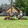 „Falk Claas“ pedalų traktorius su priekaba ir kibiru, žalias, vaikams nuo 2 iki 5 metų