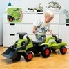 FALK Traktorius Vaikiškas Claas su Kroviniu ir Kasimo Įrankiu
