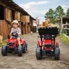Pedalinis traktorius su priekaba FALK Massey Ferguson raudonas nuo 3 metų