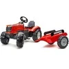 FALK traktorius Massey Ferguson Raudona ant pedalų su priekaba nuo 3 metų