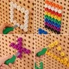 MASTERKIDZ Freestanding STEM Wall Board 166 x 125 cm + Accessories: Pegs, Gears, Blocks, Tools, Ball Track