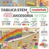 MASTERKIDZ Freestanding STEM Wall Board 166 x 125 cm + Accessories: Pegs, Gears, Blocks, Tools, Ball Track