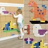 MASTERKIDZ Freestanding STEM Wall Board 166 x 125 cm + Accessories: Pegs, Gears, Blocks, Tools, Ball Track