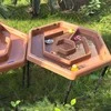 MASTERKIDZ Hexagonal Sand and Vanduo Play Table with Adjustable Height Maze