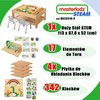 MASTERKIDZ Medinis lavinamasis stalas + SIENOS PRIEDAI KIEMS + 359 vnt.