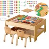 MASTERKIDZ medinis edukacinis stalas + STEM sienos priedai + 135 kaladėlės