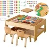 MASTERKIDZ medinis edukacinis stalas + STEM sienos priedai + 563 kaladėlės