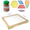 MASTERKIDZ LED Sensory Box Panel + Montessori Mosaic Blocks 140 pcs.