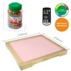 MASTERKIDZ LED Light Panel Changing Colors with Remote Control + Montessori Mosaic Blocks 140 pcs.