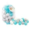 Mochtoys 100 vnt. spalvotų plastikinių kamuoliukų 6 cm. balti-mėlyni