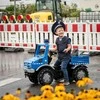 Pedalinis sunkvežimis policijos automobilis Rolly Toys RolliUnimog Mercedes-Benz