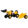 Pedalinis traktorius su kaušu ir priekaba RollyKid JCB Rolly Toys, geltonas