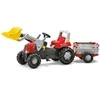 Rolly Toys 811397 Rolly Junior RT traktorius su priekaba ir kaušu Raudona Rolly žaislai