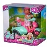 „Simba Doll EVI“ ant motorolerio su šunimi ir kačiuku