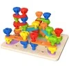 Tooky Toys Tooky Toy Wielofunkcyjna Tablica Rinkinys Kolorowych Śrubek Nauka Kształtów