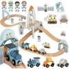 Tooky Toys TOOKY TOY medinė kosminė traukinuko trasa