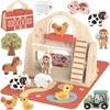 Tooky Toys Medinė sulankstoma ferma su gyvūnėliais TOOKY TOY