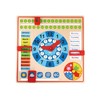 Tooky Toys Paimtas žaislinis medinis laikrodžio kalendorius 2in1