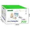 Tooky Toys Medinis jūros žaidimų rinkinys Tooky Toy 3in1 žvejyba