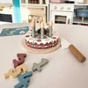 Tooky Toys TOOKY TOY Wooden Birthday Cake with Turnip Candles