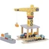 Tooky Toys TOOKY TOY medinis uosto kranas su transporto priemonėmis