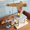 Tooky Toys TOOKY TOY medinis uosto kranas su transporto priemonėmis