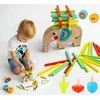 Tooky Toys Medinių vikrumo žaidimų rinkinys TOOKY TOY su drambliuku 46vnt