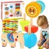 Tooky Toys Medinių vikrumo žaidimų rinkinys TOOKY TOY su drambliuku 46vnt