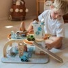 Tooky Toys Medinė kosminė stovėjimo stotis-kosminis parkingas TOOKY TOY