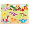 Tooky Toys Paėmę žaislinę medinę montessori dėlionės dėlionės dinozaurai