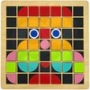 Tooky Toys TOOKY TOY medinė Montessori mozaika kūrybinė dėlionė 97vnt