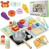 Tooky Toys TOOKY TOY medinė virtuvėlė su priedais – mažojo virėjo rinkinys