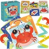 Dėlionė Tooky Toys Paimtas žaislinis medinis galvosūkių pagalvėlės PEGS Gyvūnų modeliai, skirti reprodukcijai FSC sertifikatas