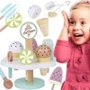 Tooky Toys Mediniai magnetiniai ledai su stovu TOOKY TOY