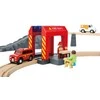 Tooky Toys Medinė gaisrinės traukinio trasa Tooky Toy 70 vnt