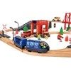 Tooky Toys Medinė gaisrinės traukinio trasa Tooky Toy 70 vnt