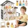 Tooky Toys TOOKY TOY medinis lėlių namelis 25 vnt