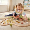 Tooky Toys TOOKY TOY medinis ūkio traukinių rinkinys 48 ​​vnt