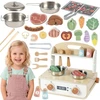 Tooky Toys TOOKY TOY Žaislinė medinė virtuvėlė su kepsnine ir priedais