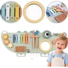 Tooky Toys TOOKY TOY medinė manipuliacinė lenta Krokodilas 3 vnt