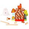 Tooky Toys Paimtas žaislas Jenga krintantis vištienos medinis ūkis